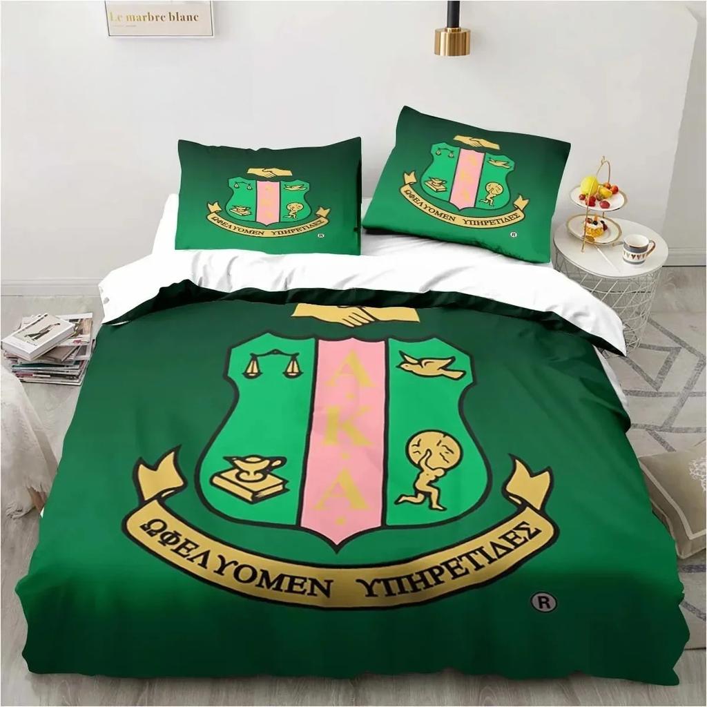 3D Print Alpha Sorority Kappa Alpha AKA Bedding Set Single Twin Full Queen King Size Bed Set Aldult Kid Bedroom