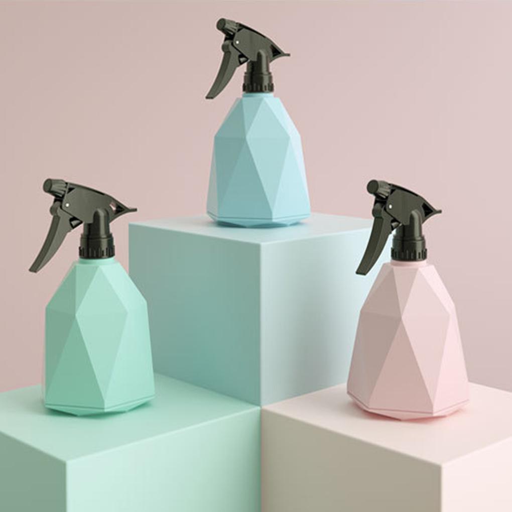 600ml Candy Color Flower Watering Can Geometric Water Spray Bottle Plants Trigger Spray Bottle Watering Can Sprinkling Kettle