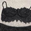 3-Pc Women Lace Sexy Lingerie Straps Bra and Panty Garter Set Underwear Babydoll