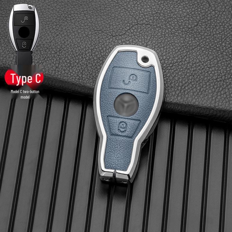 Compatible with Mercedes-Benz GLA, GLC, V-Class, A-Class, and C-Class 2018-2019 Models, This Two/three-button Full-cover Metal Key Case.
