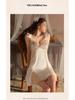 Elegant Satin Push-Up Deep V Backless Nightgown Lingerie Set