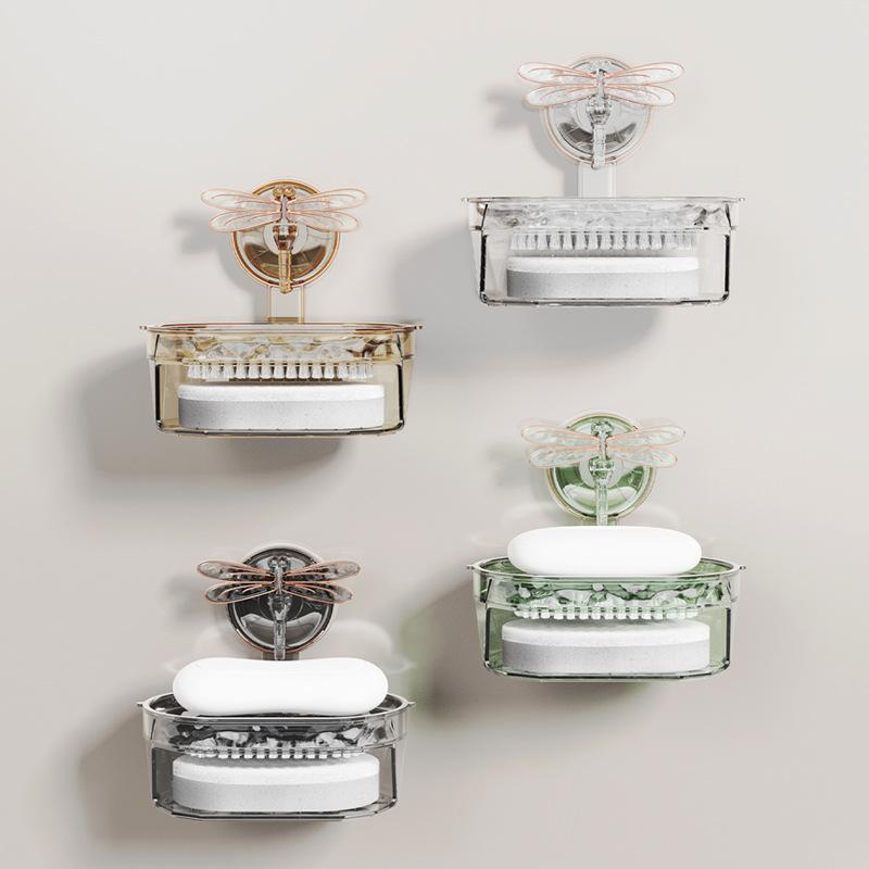 Dragonfly Suction Cup Wall-mounted Hole-free Multifunctional Soap Box