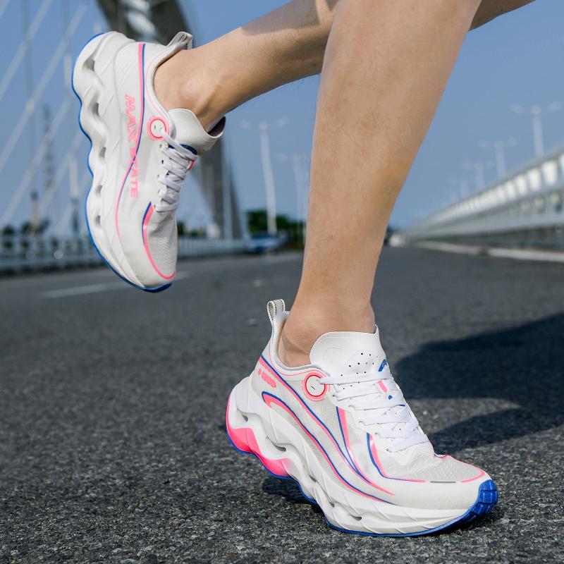 Men Race Training Walking Casual Comfortable Athletic Fashion Trainer  Outdoor Breathable Cushioning Anti Slip Running Shoes