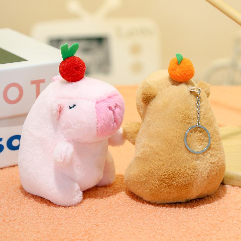 Cartoon 12cm Capybara Lichtmusik Plüschtiere Puppe Kleiner Anhänger Kuschelig Süßes Capybara Plüschtier Puppe Für Jungen Mädchen Geburtstagsgeschenke