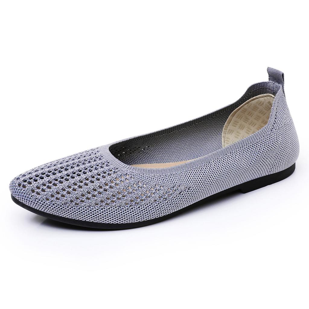 Women Shoes Soft Soft Upper Breathable Casual Shoes V Cut Mesh Flat Loafers Casual daily Comfortable Lightweight Non-slip Soft sole Easy to wear