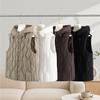 Winter new rhombus down cotton vest women's short loose hooded vest outer wear vest