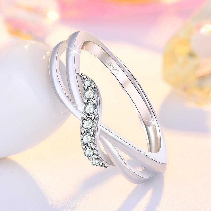 NEW 925 Sterling Silver AAA Zircon Rings For Women Love Heart Engagement Wedding Ring Luxury Charm Fashion Jewelry Party Gift