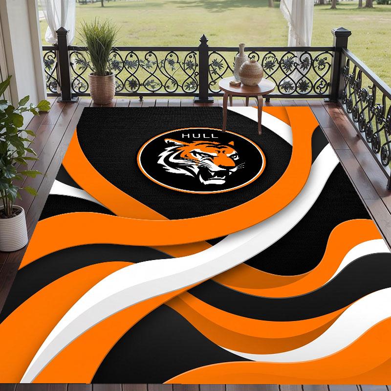 Soft Floor Carpet Hull City Football Pattern Area Rug Decorative Mat For Home Room Decoration