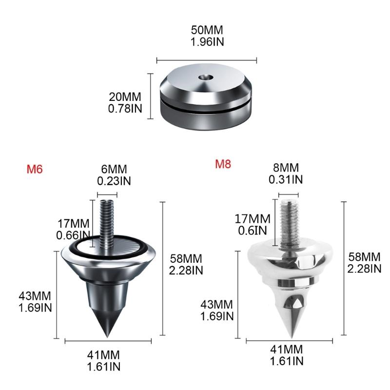 Universal Speaker Isolation Stand Feet Nail Shockproof Foot Mat Reduce Resonance for CD-player Power Amplifiers