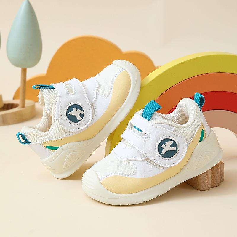 Sapatos de aprendizagem para andar para meninos, sapatos de bebé, primavera-outono 0–1/2/3/4 anos, sapatos infantis macios com sola flexível, sapatos funcionais para bebés e crianças pequenas meninas