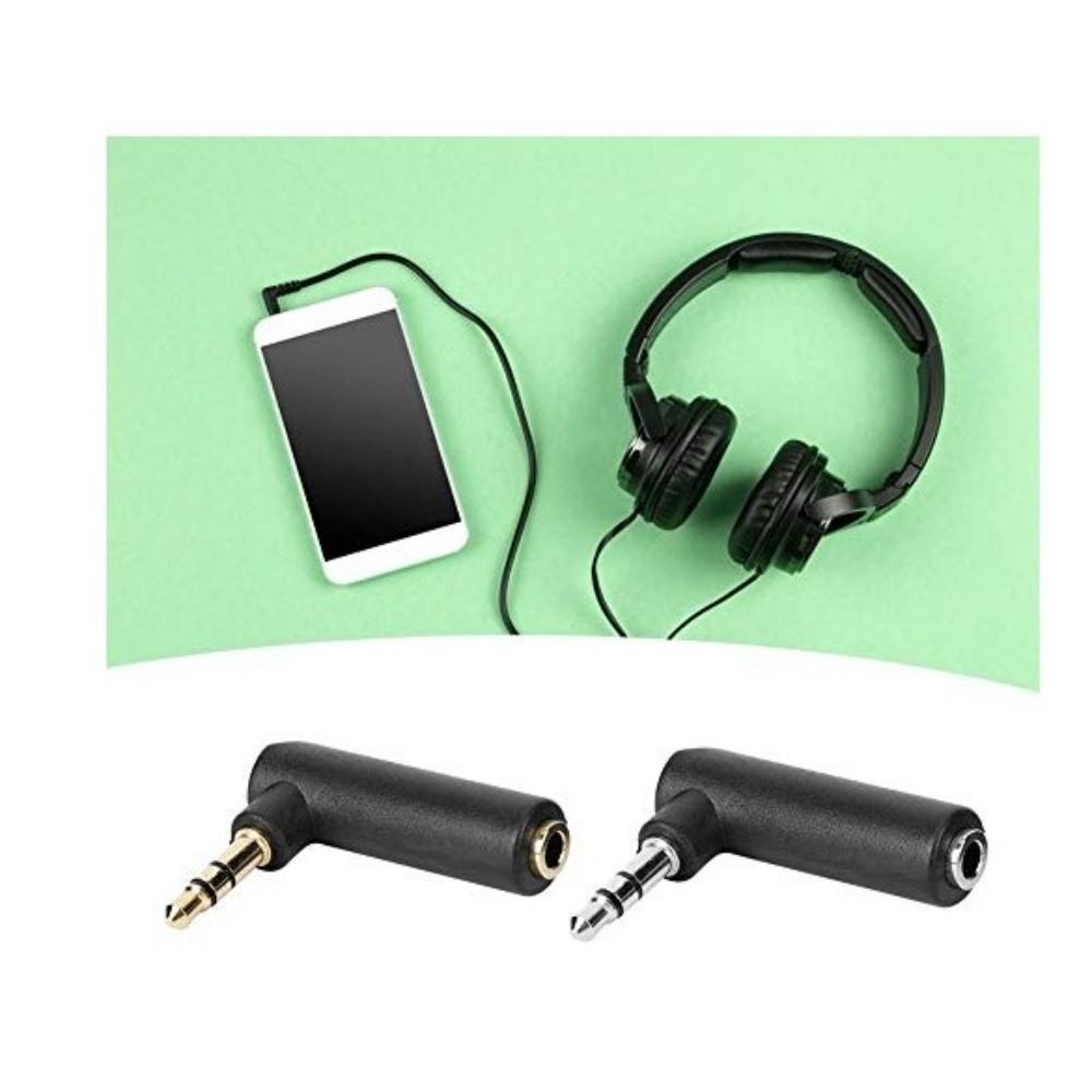 10PCS Male To Female 3.5mm Audio Adapter 90 Degree Right Angle AUX Connector  for Headset