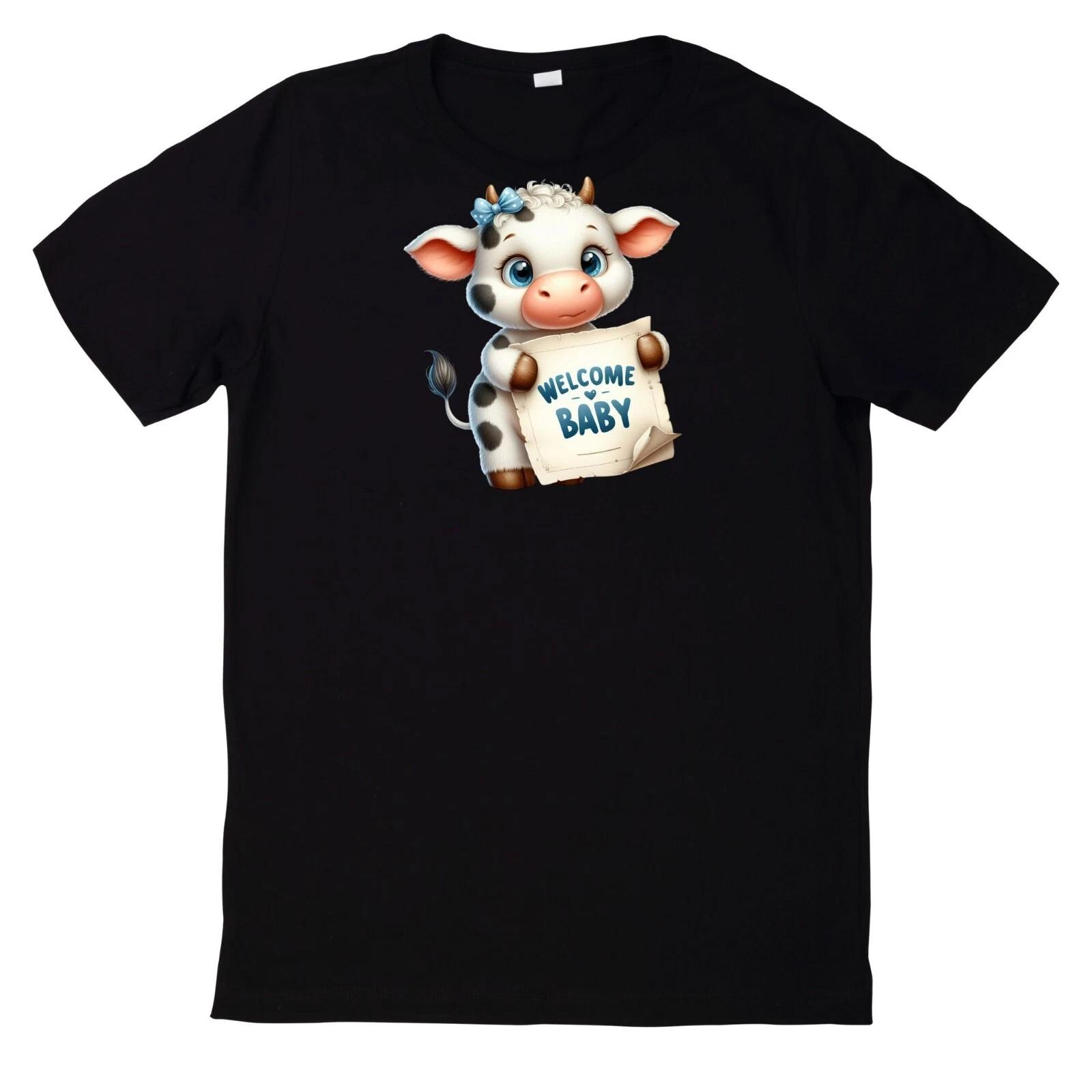 T-Shirt Willkommen Baby Lustiges Motiv Babyparty Baumwolle L