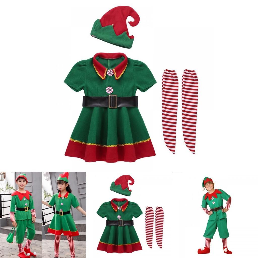 Charmantes Grünes Elfen-Weihnachtsmann-Kostümset Ideal Für Weihnachtsfeiern Und Lustige Familienaktivitäten