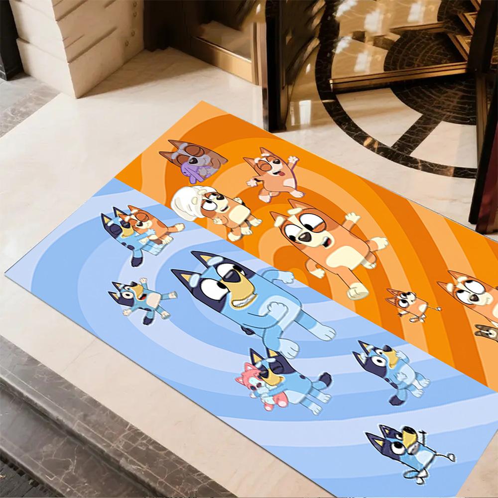 Bluey Bingo Adventure Floor Mat Suitable for Entryway Outdoor Living Rooms Kitchen Antislip Carpet Office home decor