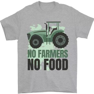Tractor No Farmers No Food Farming Mens T-Shirt 100% Cotton