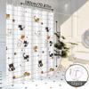 1 Piece of Cute Naughty Cat Pattern Bathroom Curtain, Partition Curtain, Adds a Cute Element to the Bathroom, Made of Peva Material, Easy to Clean