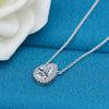 Tancise Jewelry S925 Silver Pendant Inlaid with 8*12 Drop-shaped High Carbon Diamond Fashion Women Necklace 40+5.