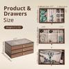 Vintage Wooden Jewelry Box Three Layer Wooden Drawer Storage Box Velvet Lined Display Box Multifunctional Acrylic Storage Boxs