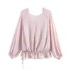 European and American Style, New Women's Clothing, Foreign Style Fashion Laminated Lace Shirt 4344401 676