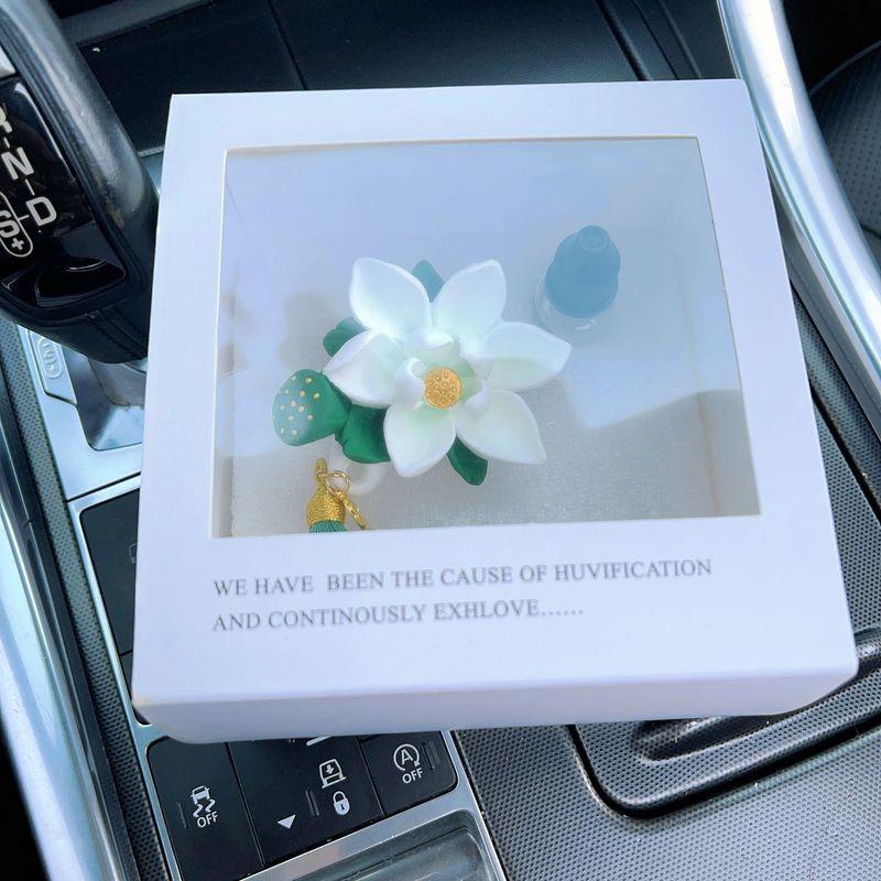 Lucky Lotus Lotus Air Outlet Aromatherapy Car Perfume Decoration Car Accessories Car Fragrance Stone Decoration