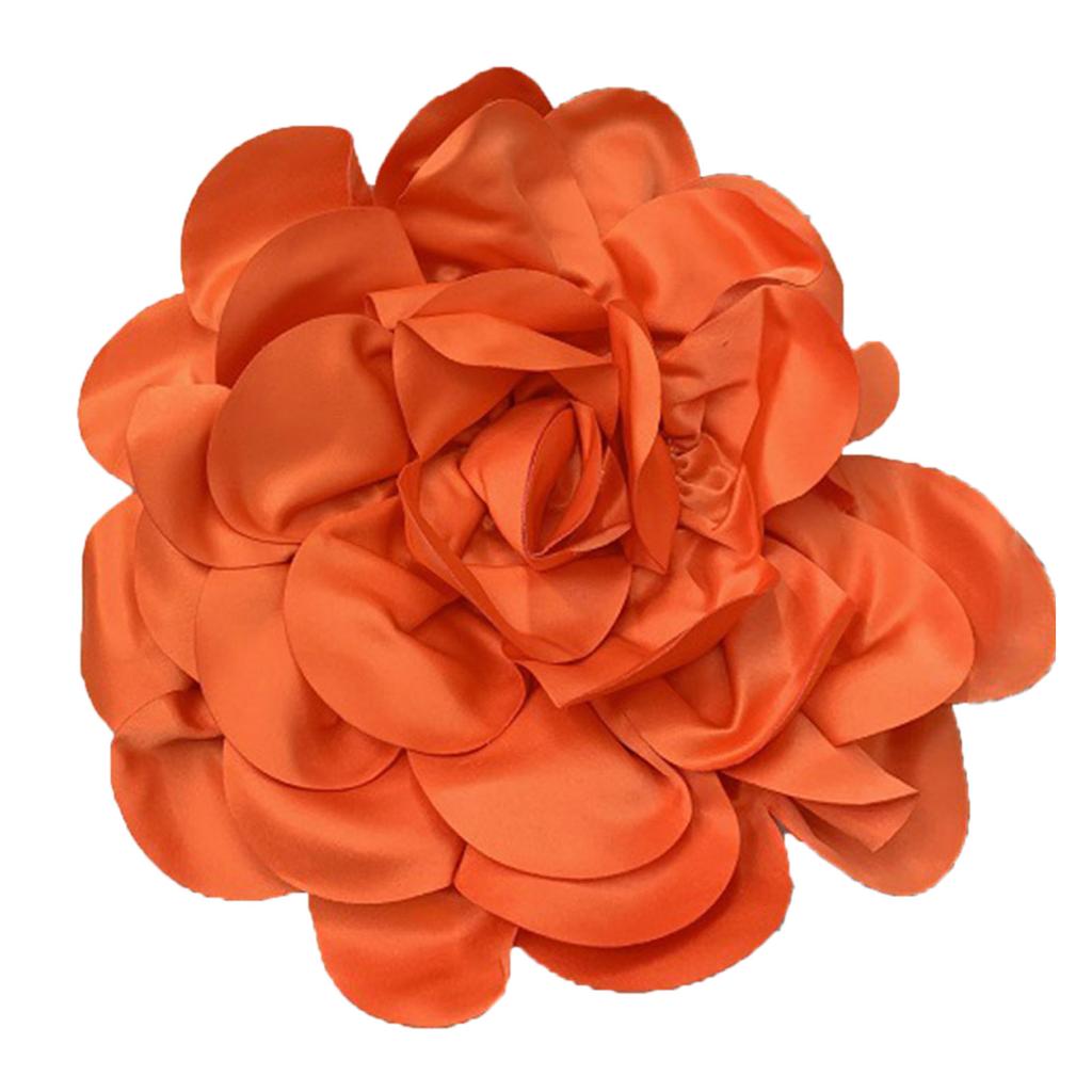 Elegant 24cm Handmade Lapel Pin Beautiful Satin Flower Lapel Pin Delicate Brooch Jewelry for Work and Business