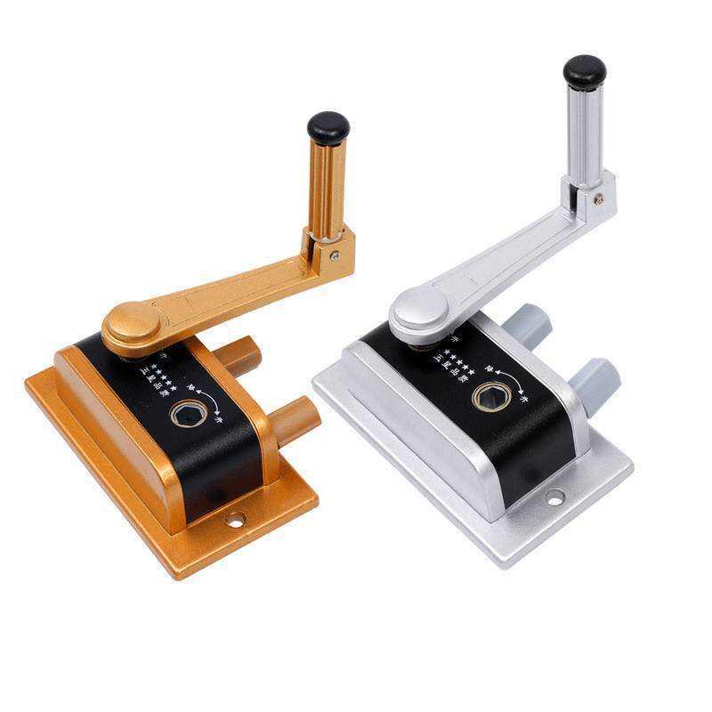 Universal Hand-Crank Clothes Drying Rack: Hole-Free Installation Single Pole with Lift Mechanism Silver