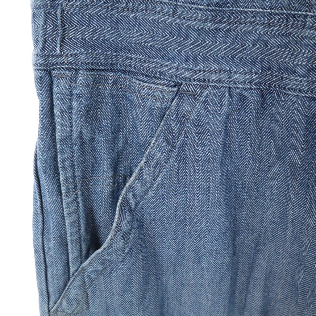 Dickies 90s Old Herringbone Long Sleeve Work All-in-One Jumpsuit L Navy Men's Used