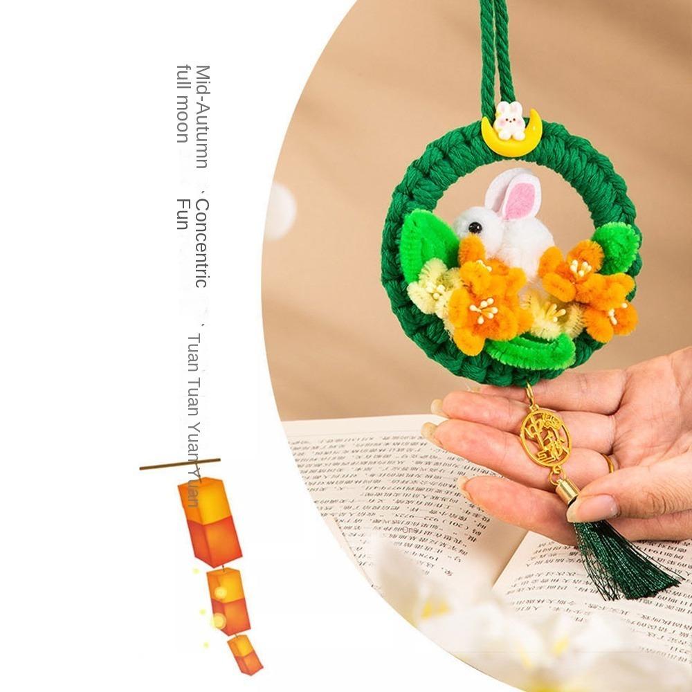 DIY Mid Autumn Festival Decoration Rabbit Car Hanging Ornament  Modern Vehicles
