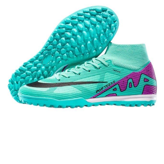 Nahtlose Outdoor-Fußballschuhe mit Fliegenstrick für Herren-High-Top-Studenten mit Stollen und Spikes für Rasenspieltraining Fußballschuhe