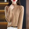 Autumn Winter Women Knitted Turtleneck Sweater Casual Loose Bottomed Knit Sweater