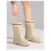 Women's Mid-Calf Rain Boots Non-slip Thick Sole Waterproof Rubber Boots Comfortable Mesh Lining Garden Work Rain Shoes For Women