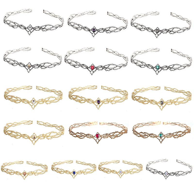 1PC Cosplay Headwear Coroa do Rei Concurso de Beleza Coroa da Rainha Coroa Redonda Elfos Coroa Acessórios para Cabelo