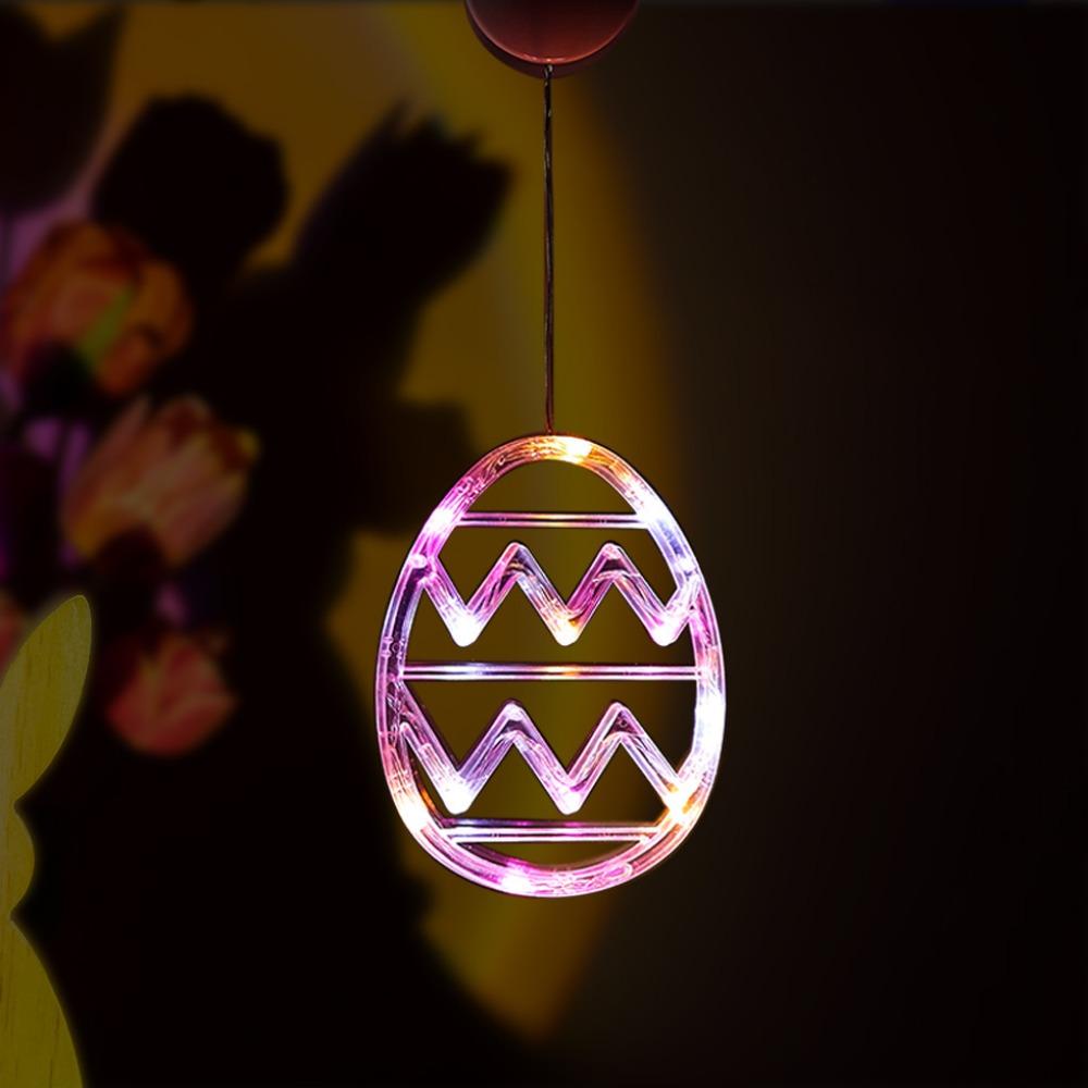 

New Plastic Easter Window Lights Wall Hanging Lightweight Egg Suction Cup Light Multicolor String Lights Indoor Home