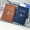 New Multifunctional Clasp Passport Wallet PU Leather Multi-card Bank Card Holder Fashion Gilded Airplane Logo Passport Cover Cas