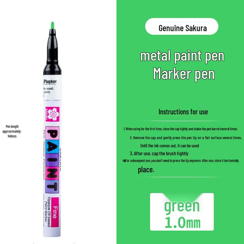 Japan Sakura Gold & White Oil-Based Paint Pen Set for Black Card Art & Drawing