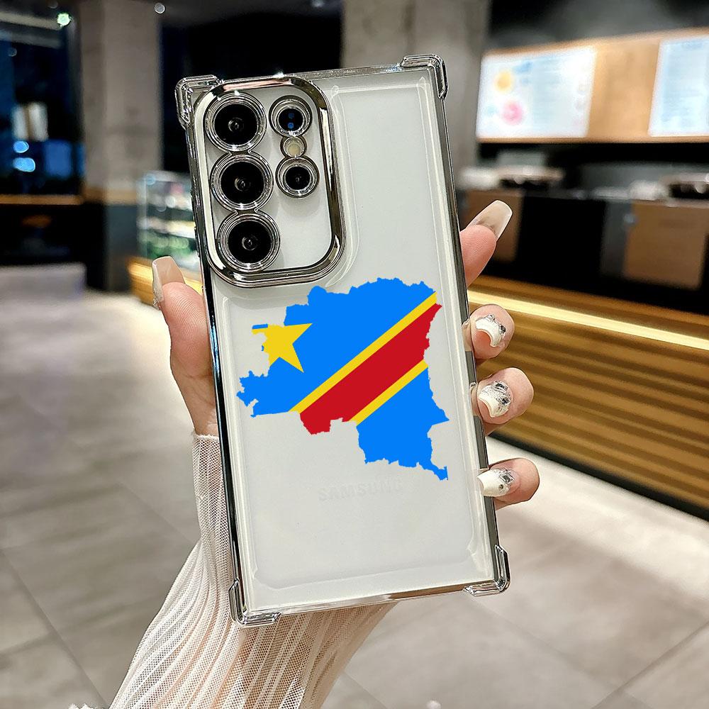 

The Congo Flag LOGO Funda For Samsung S26Ultra Phone Case For Galaxy S25 FE S26 S24 S23 S22 S21 Ultra S20 Plus S25FE Clear Cover Galaxy S20 FE
