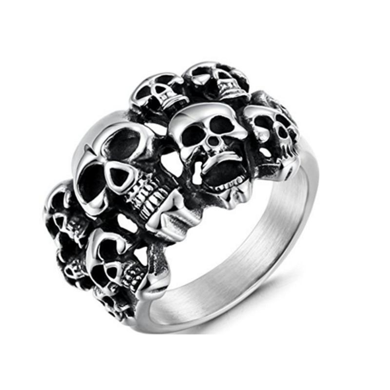 Skull ring - men s halloween niche vintage skull finger ring no. 8