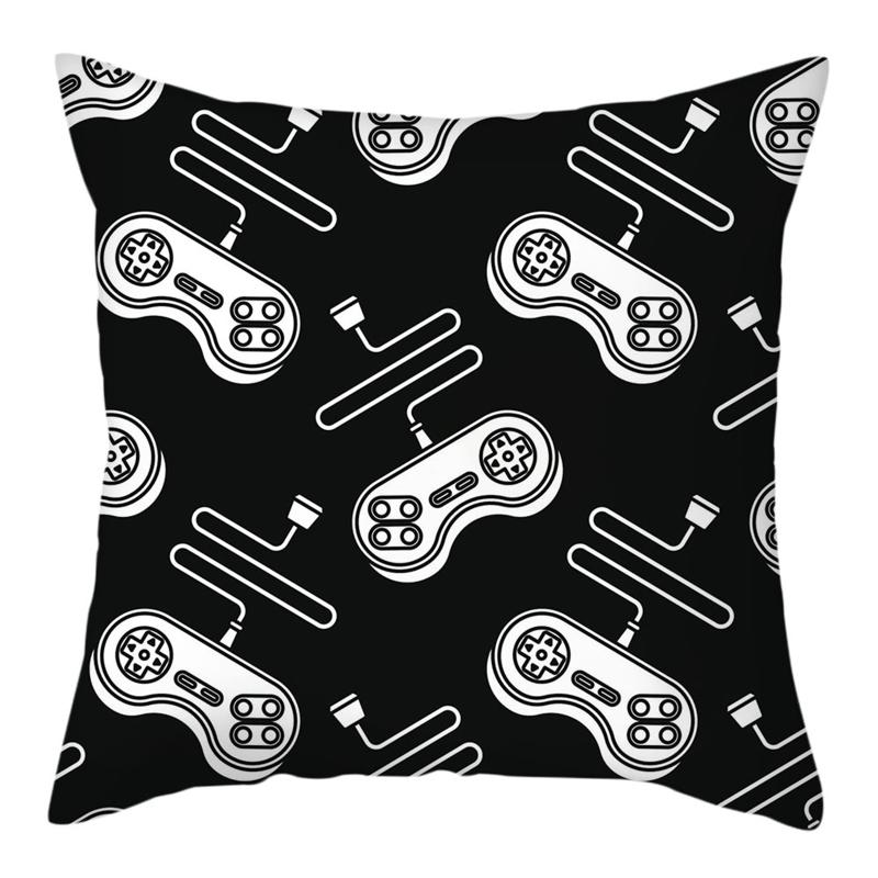 New Game Lover Modrý Potah na polštář Klávesnice Rukojeť Headset Throw Pouzdro na polštář Herní křeslo Dekor do auta Ochrana pasu na polštář