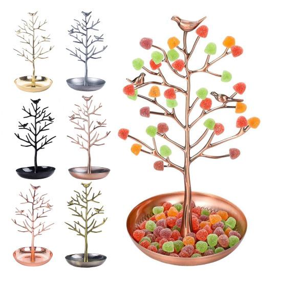Candy Christmas Tree Decor Metal Display Stand for Gumdrops Sweets Festive Table Centerpiece for Holiday Party Home Office Decoration