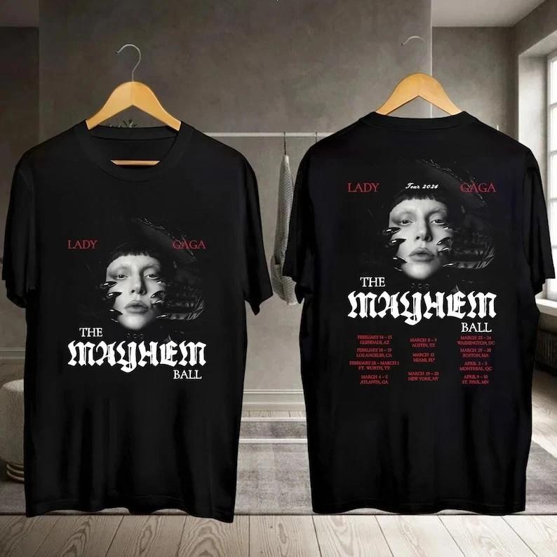 Lady Gaga Tour 2026 T-Shirt black short sleeve S to 5XL XXL