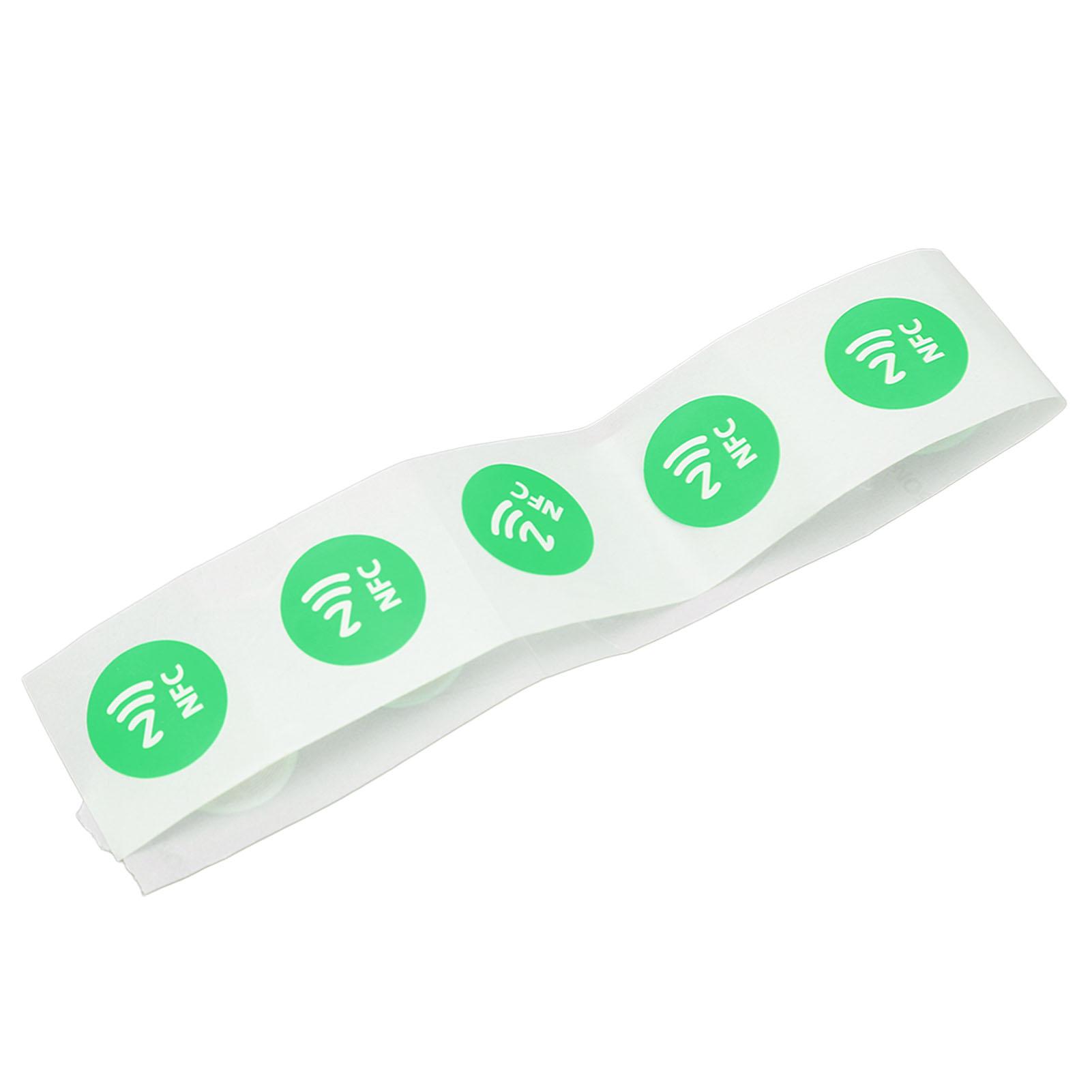 

30 шт. NFC-меток, NFC-наклеек, совместимых с TagMo и Amiibo, 504 байт памяти, полностью программируемая зелёный