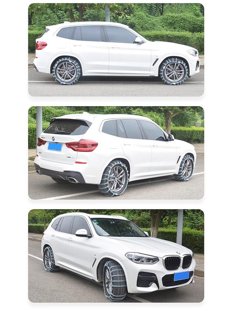 Extra Thick Anti-Skid Manganese Steel Chains for SUVs, Sedans, Off-Road Vehicles, Winter Snow Tires