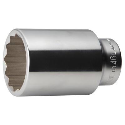 Deep Socket 46mm Hex Size (12-point) 6D-46L, 19.0mm (3/4") Drive,