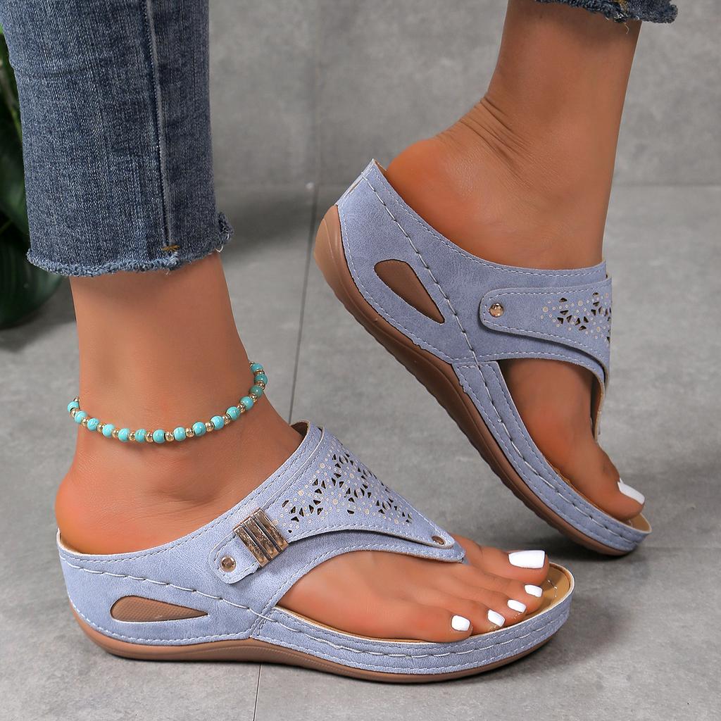 Fashion New Summer Platform Flip Flops Women 2024 Clip Toe Wedge Sandals Women Non Slip Casual Beach Slippers Big Size Slides Women