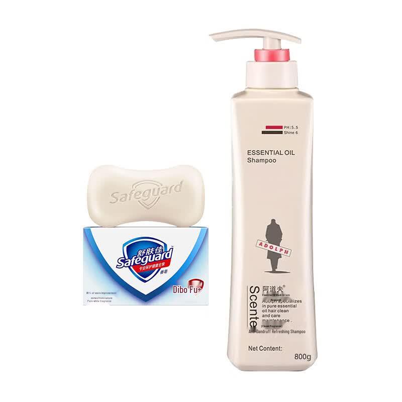 Safeguard Pure White Soap & Adolfo Anti-dandruff Shampoo Set