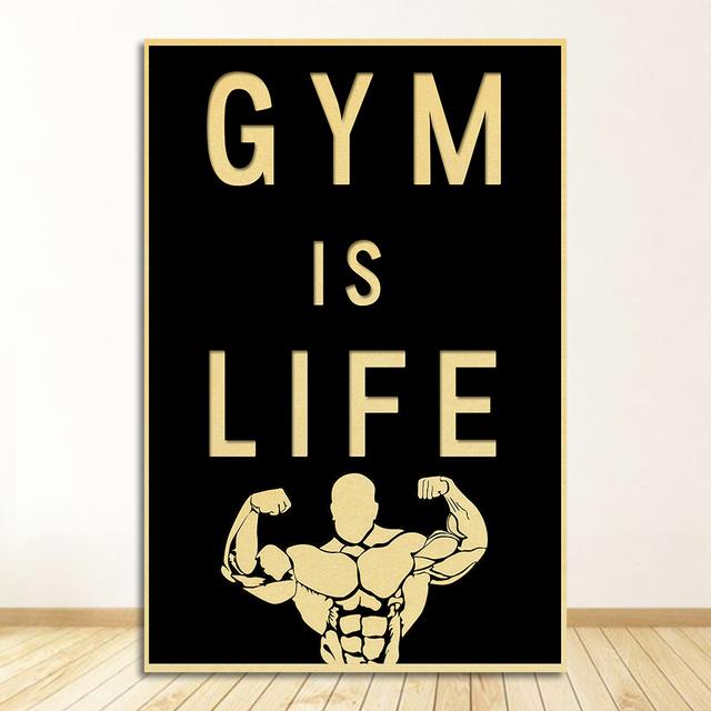 Bodybuilding Muscle Art Painting Retro Poster da parete Decorazioni per la casa Diverse forme di cartoni animati Fitness