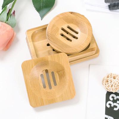 New Wooden Natural Bamboo Soap Dishes Tray Holder Storage Soap Rack Plate Box Container Portable Bathroom Soap Dish Storage Box