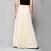 Women Long Wedding Maxi Beach Full Pleated Skirt Fashion Lace Tulle Boho Elegant Dress Summer S-XL