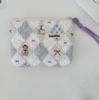 Fashion  Sanitary Napkin Storage Bags Small Cosmetic Bags Flower Pattern Zipper Coin Purses Lady Girls MakeUp Bag Key Money Bags