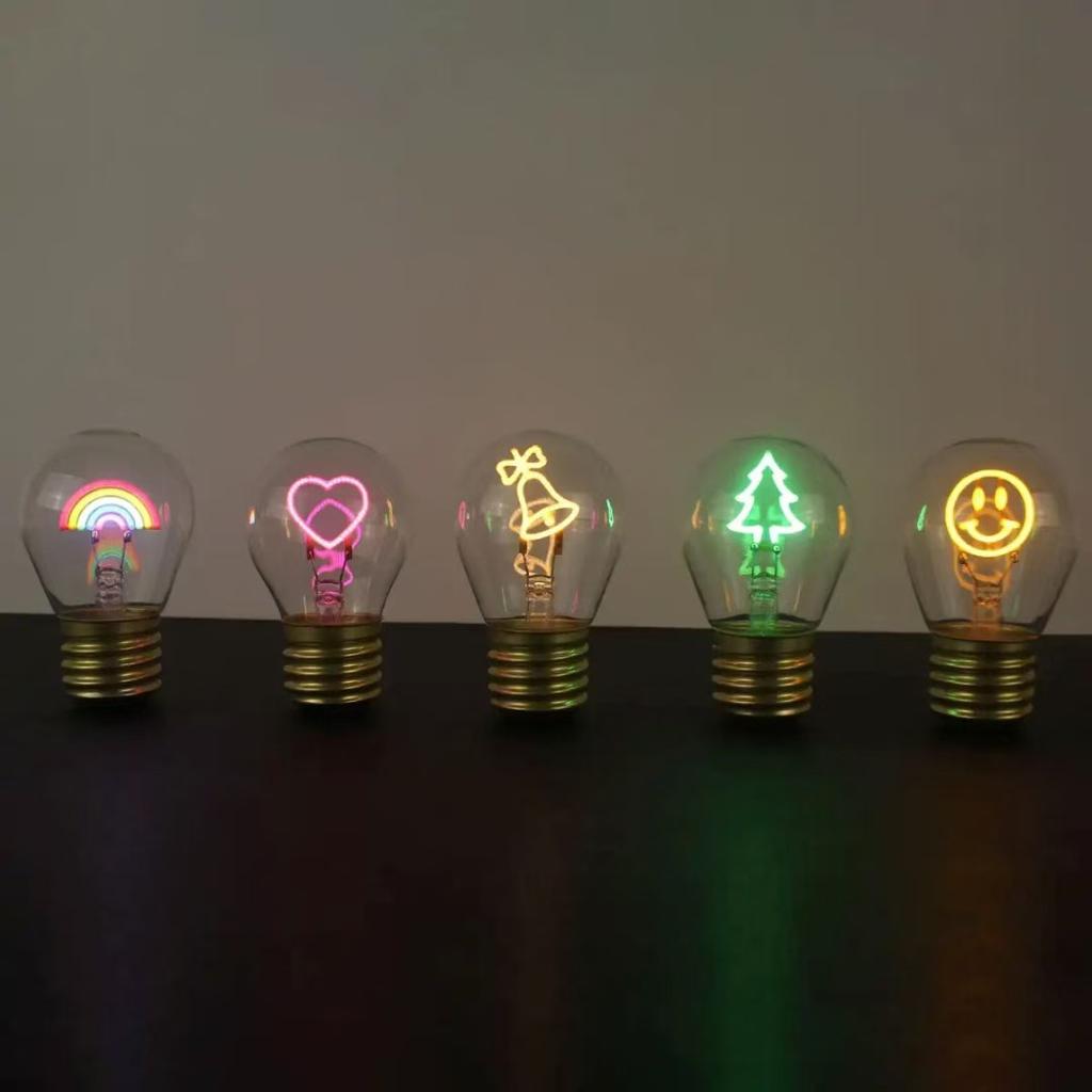 Niedliches Cartoon LED-Glühbirne Nachtlicht, Wiederaufladbar, Bunte Dekorative Tragbare Lampe